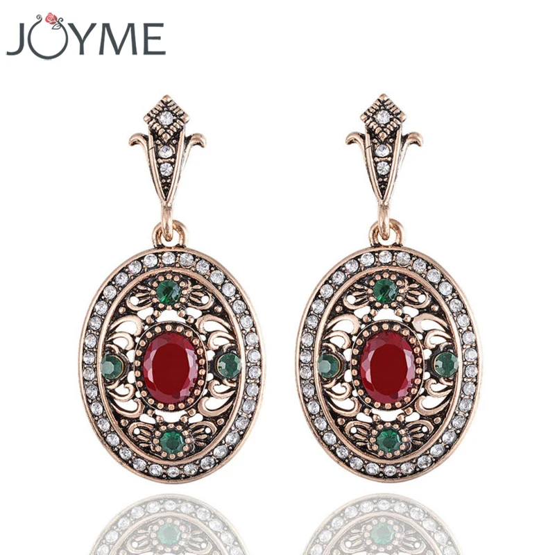 Женские винтажные Серьги Joyme Boho большие висячие серьги на клипсе золотого цвета с