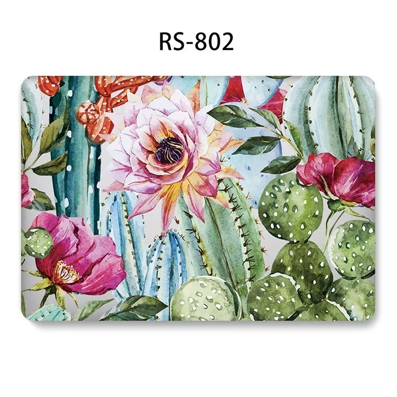 Модный жесткий чехол для ноутбука, чехол для MacBook 12 13,3 дюймов retina Touch Air Pro 13 12 15, противоударный чехол 2018Air 13 A1466 A1398 - Цвет: 802