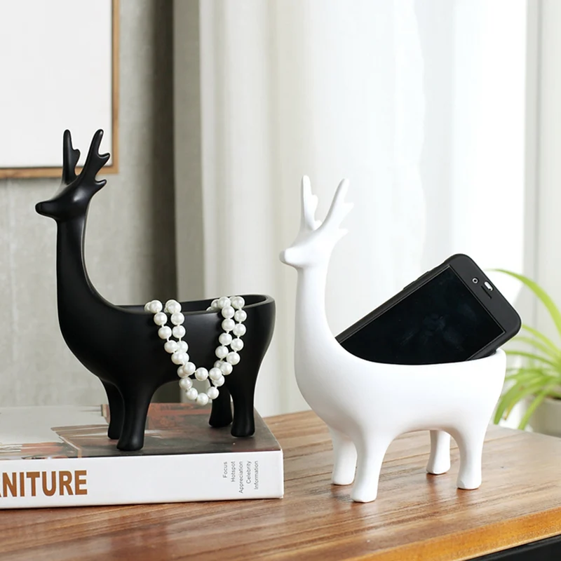 Скандинавский креативный поднос для хранения оленей Подарочный Ключ коробка