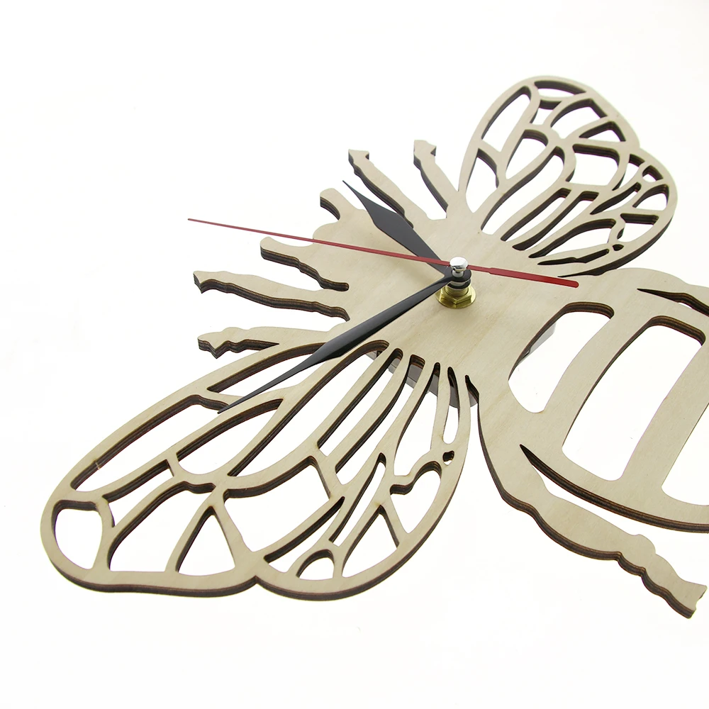 Wooden Honey Bee Wall Clock Perfect for Lovers Eco Friendly Natural Decor Watch Gift For Obsessives |