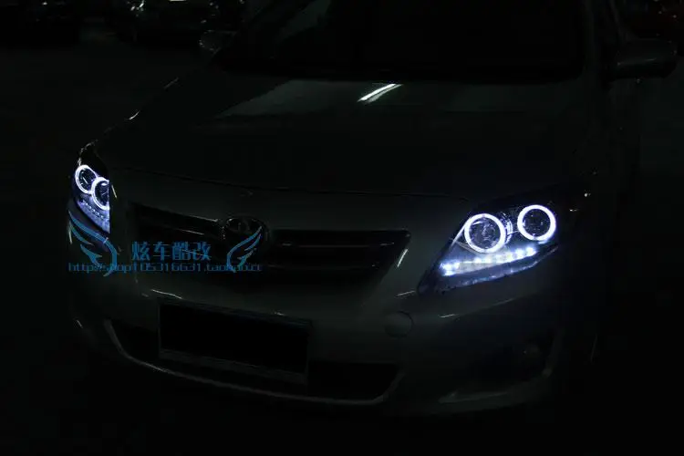 KOWELL автомобильный Стайлинг для Toyota Corolla фары 2008-2010 Altis светодиодный фары DRL Биксеноновые линзы Высокий Низкий луч парковка противотуманная фара