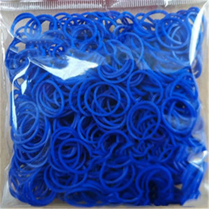 blue 600 шт эластичные разноцветные резиновые ткацкие браслеты крючок для браслетов DIY детский игрушечный браслет домашний браслет для женщин - Окраска металла: blue