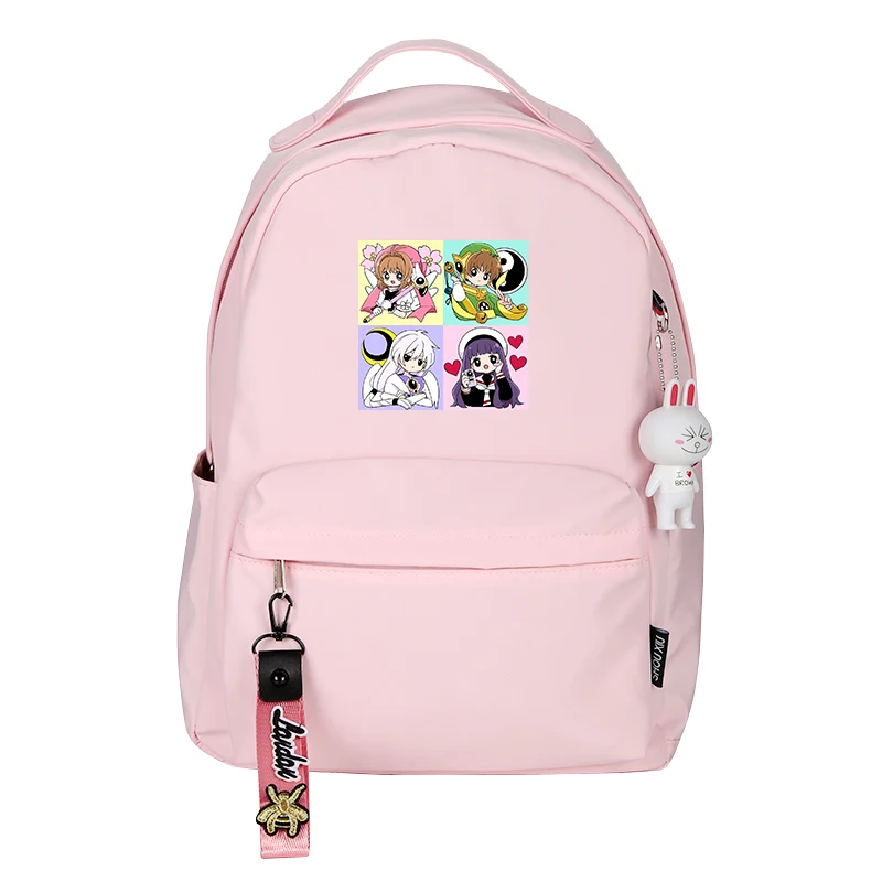 Аниме карта Captor SAKURA Kawaii женский рюкзак SAKURA милый рюкзак нейлоновые школьные сумки для девочек-подростков мультяшный рюкзак для путешествий - Цвет: 6