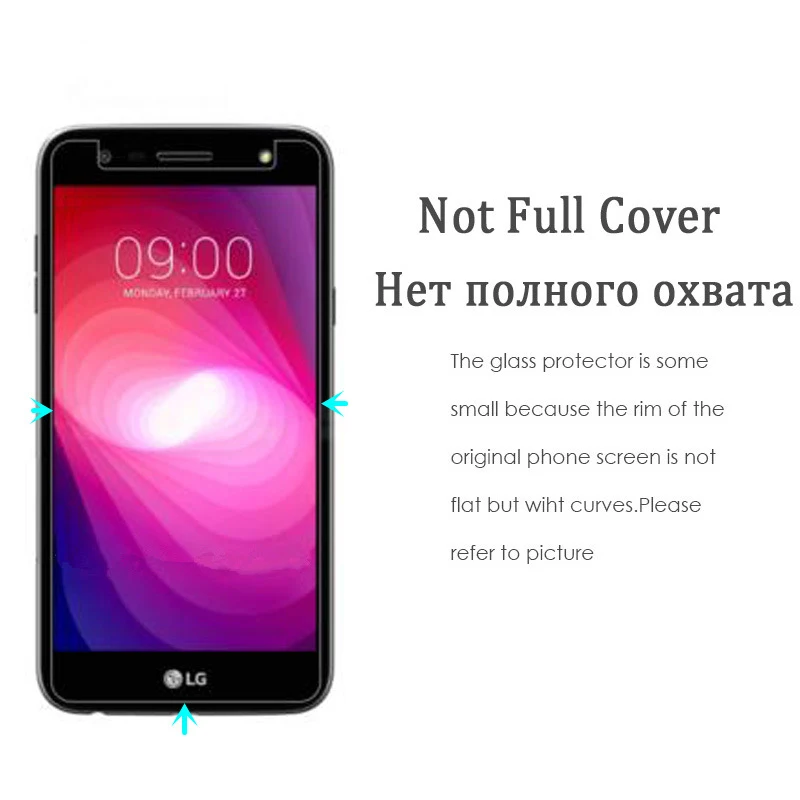 10 шт./лот 2.5D Закаленное стекло для LG X Power 2 9H Высокое качество Взрывозащищенная