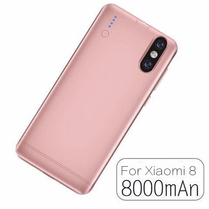 6000 мАч запасной внешний аккумулятор коробка для Xiaomi Mi 6 Чехол для аккумулятора 8000 мАч чехол для аккумулятора зарядная коробка для Xiaomi Mi 8 чехол