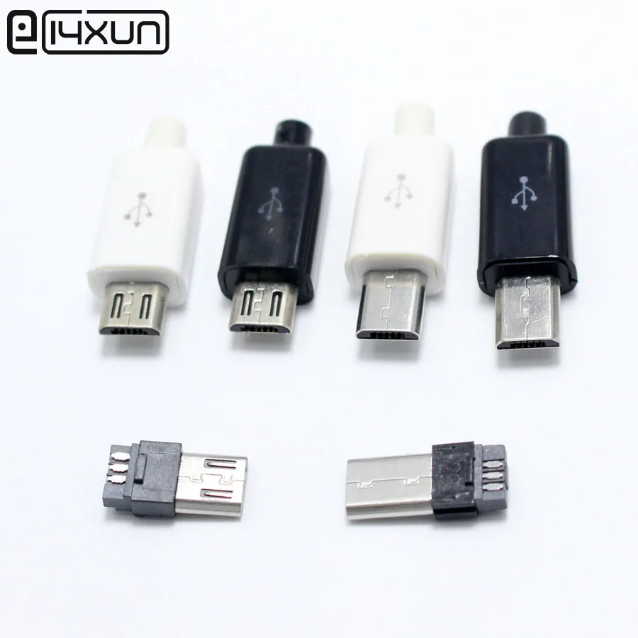 10 комплектов 5pin Micro USB разъем типа папа зарядное устройство 5P 4 в 1 белый черный|socket - Фото №1