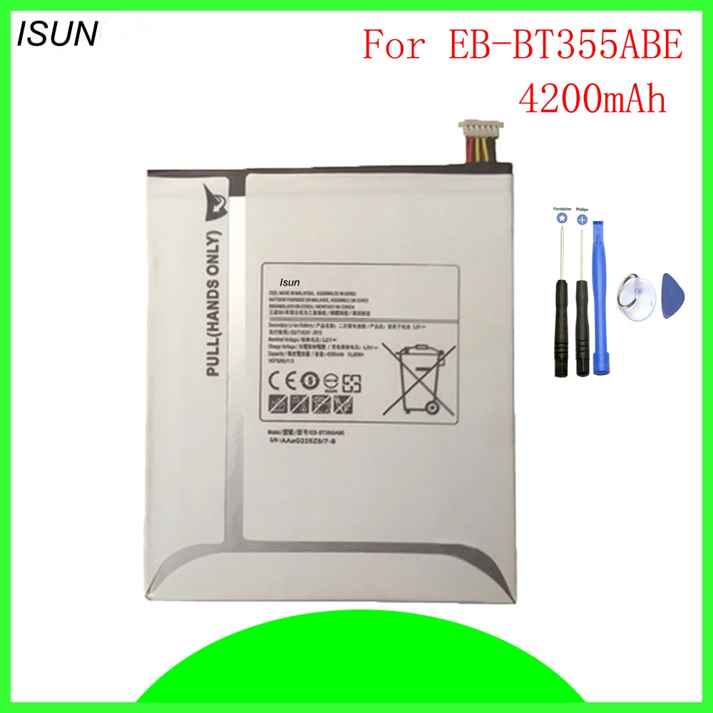Аккумулятор ISUN для Samsung GALAXY Tab A 8 0 T355C Tab5 фонарь T350 P355C T355 с инструментами|battery for