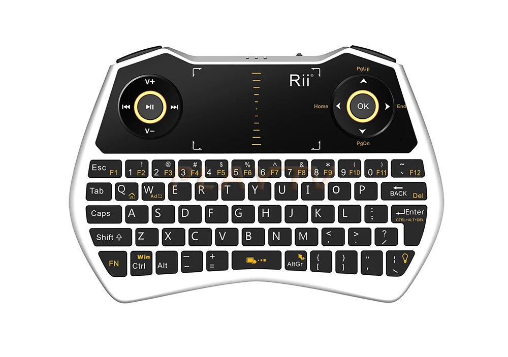 Rii i28 2,4G Беспроводная мини клавиатура русская английская версия подсветка Air mouse тачпад для Android tv BOX Мини ПК