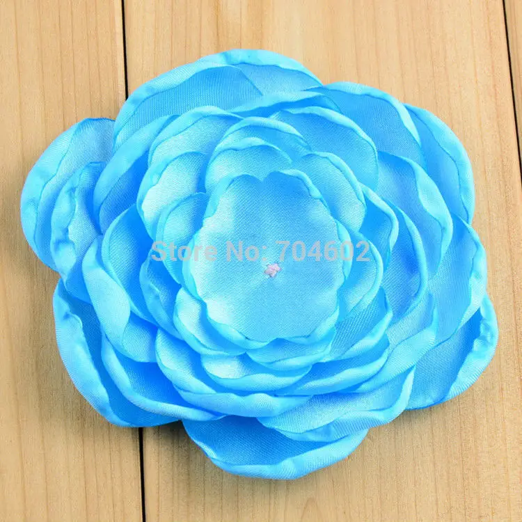 Оптовая продажа 4 &quotсгоревший атласный цветок ручной работы многолепестковые