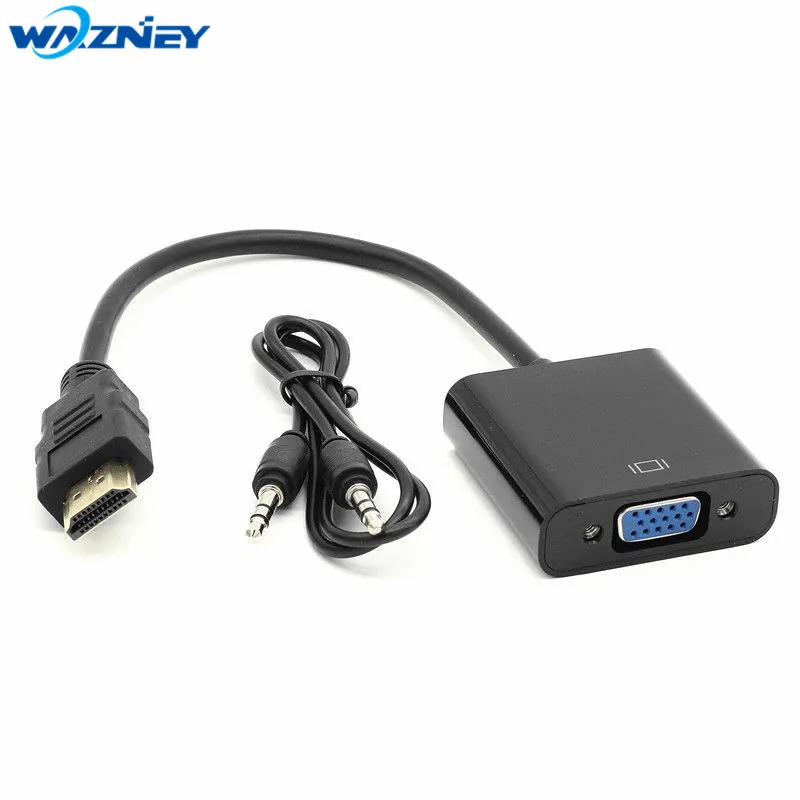 HDMI в VGA с разъемом 3 5 мм аудио кабель видео конвертер адаптер для Xbox 360 PS3 PS4 PC