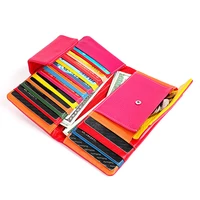 women purses long hasp zipper genuine leather ladies clutch bags colorful passport holder female casual card holder wallet