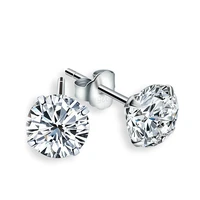 vnfuru hot sale romantic stud earrings jewelry for party wedding elegant silver color cubic zirconia stone earrings for women