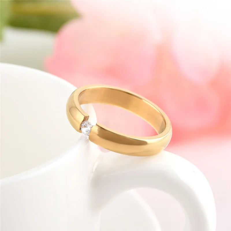 Женское кольцо из нержавеющей стали многоцветное обручальное аксессуары для