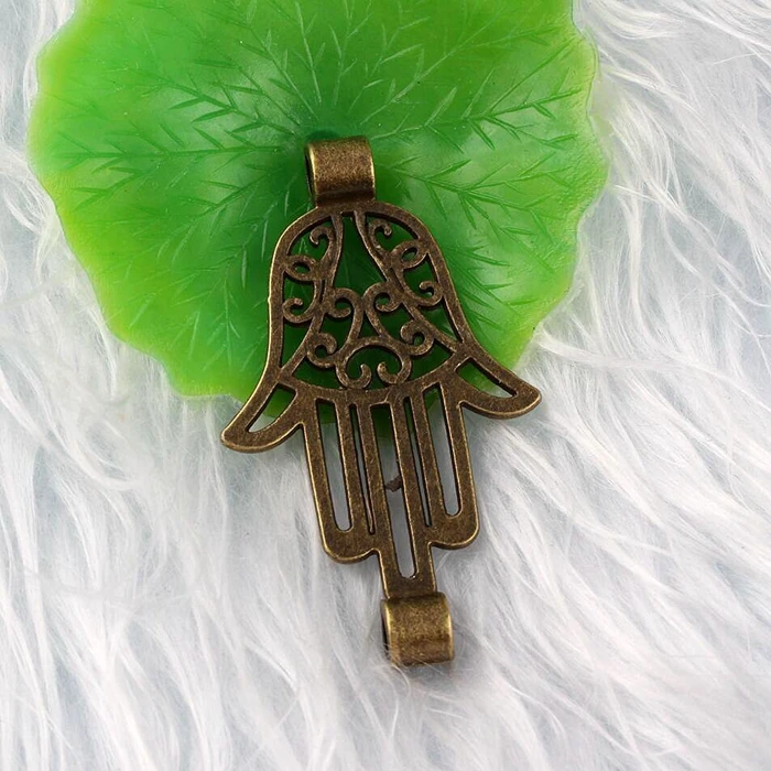 Соединитель Hamsa подвески из бронзы для браслетов ручной работы Ювелирная