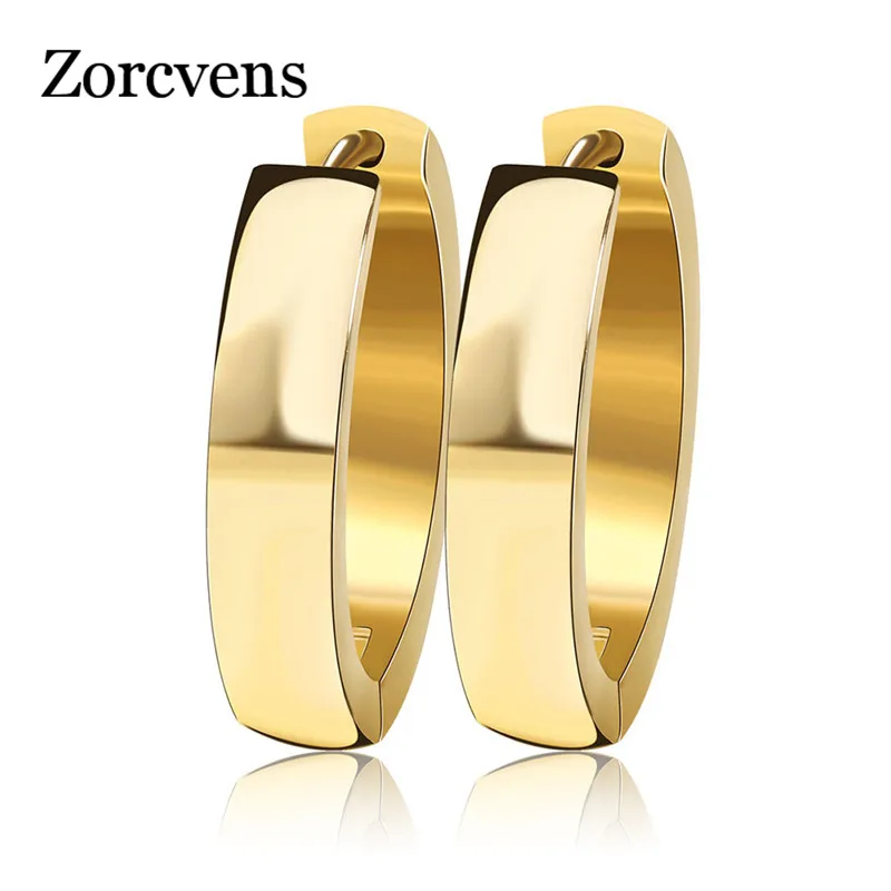 Женские серьги кольца из нержавеющей стали шириной 4 мм|fashion hoop earrings|hoop earringshoop