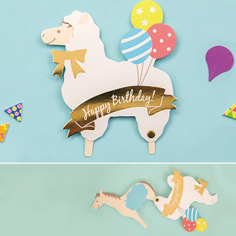 5 шт./лот милый мультфильм Животные Приветствие открытка с конвертом