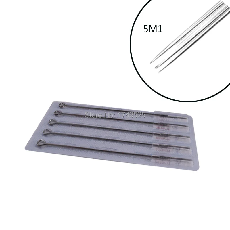 Tattoo Needles 50pcs/Set Sterilize Tattoo Needles 5M1 Tattoo Machine Sterile Disposable Needles wholesale needles for Tattoo Gun detachable tattoo mobile work station stand portable adjustable tattoo gun needles cup desk table body make up tool