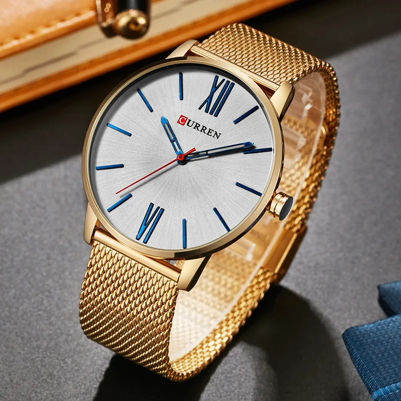 Relogio Masculino Curren Watch Men Brand Luxury Full Steel Waterproof Quartz Mens Watches Casual Sport Male Clock Wristwatches | Наручные
