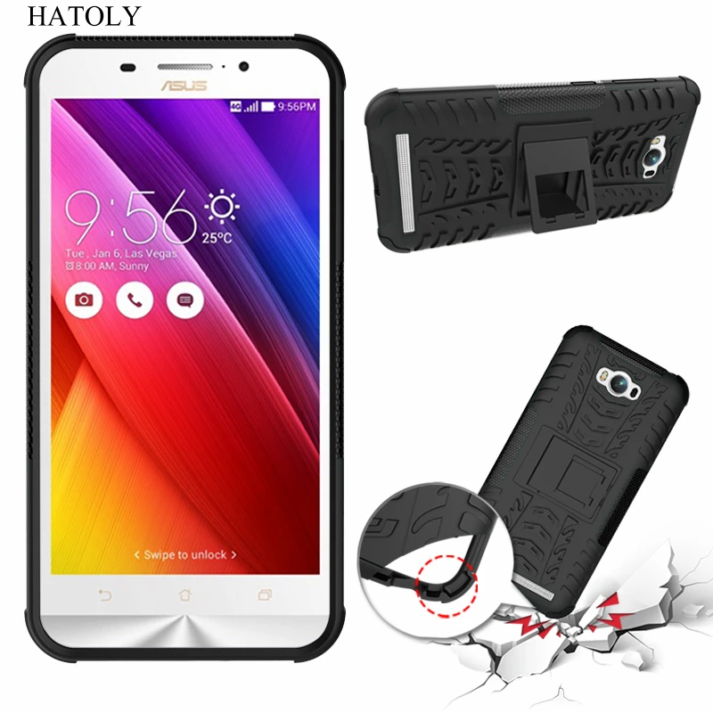 Чехол HATOLY для Asus Zenfone Max ZC550KL армированный силиконовый Жесткий пластиковый с