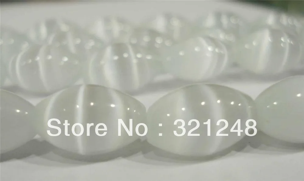 Белый мексиканский опал 8x12 мм рисовый цилиндр кошачий глаз хрустальный камень