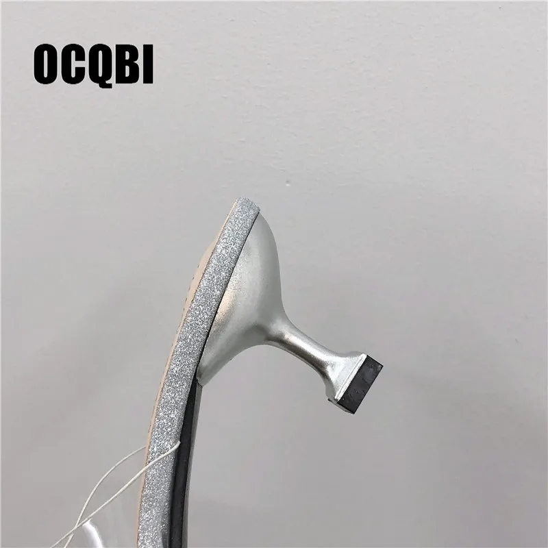 Мюли женские на высоком каблуке повседневные туфли с открытым носком