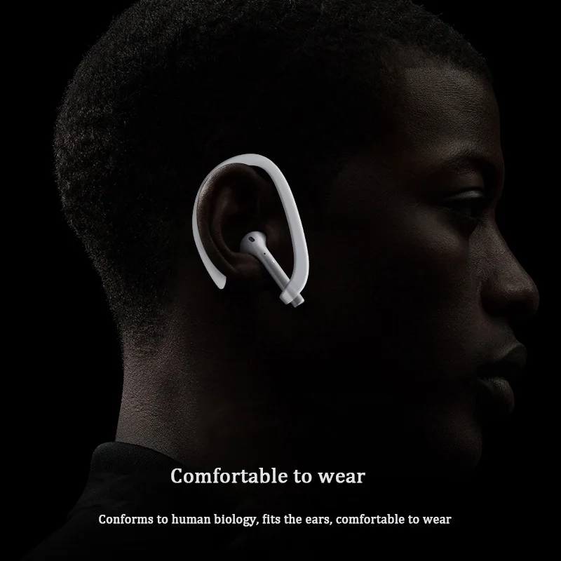 1 пара силиконовых защитных заушников для наушников airpods apple аксессуары