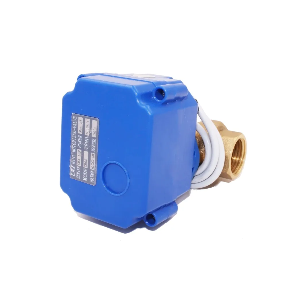 3way DC5V DC12V DN15 (уменьшающий порт) Электрический шаровой клапан (Т-порт)