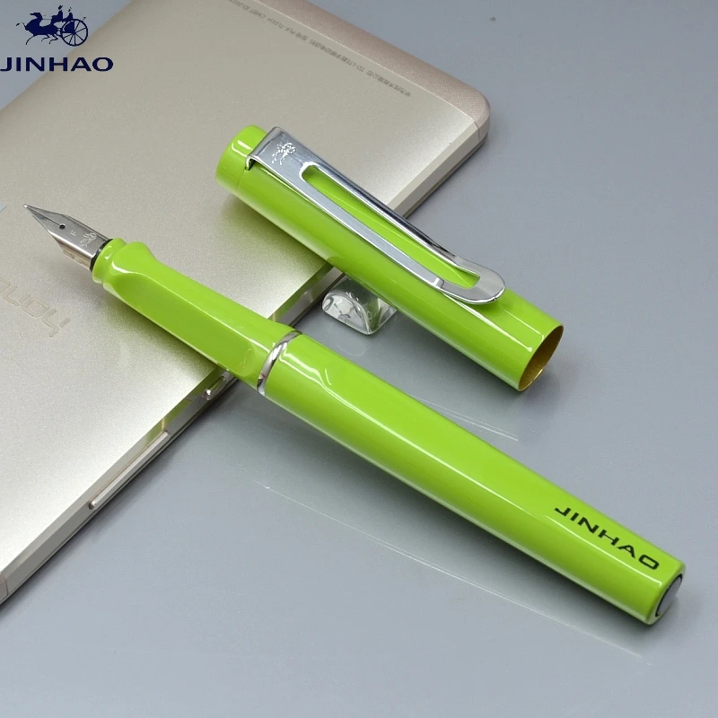 JINHAO 599 бренд 11 цветов металлическая авторучка Lam стиль офисные канцелярские принадлежности Роскошный F наконечник для письма чернильные ручки для Рождественский подарок