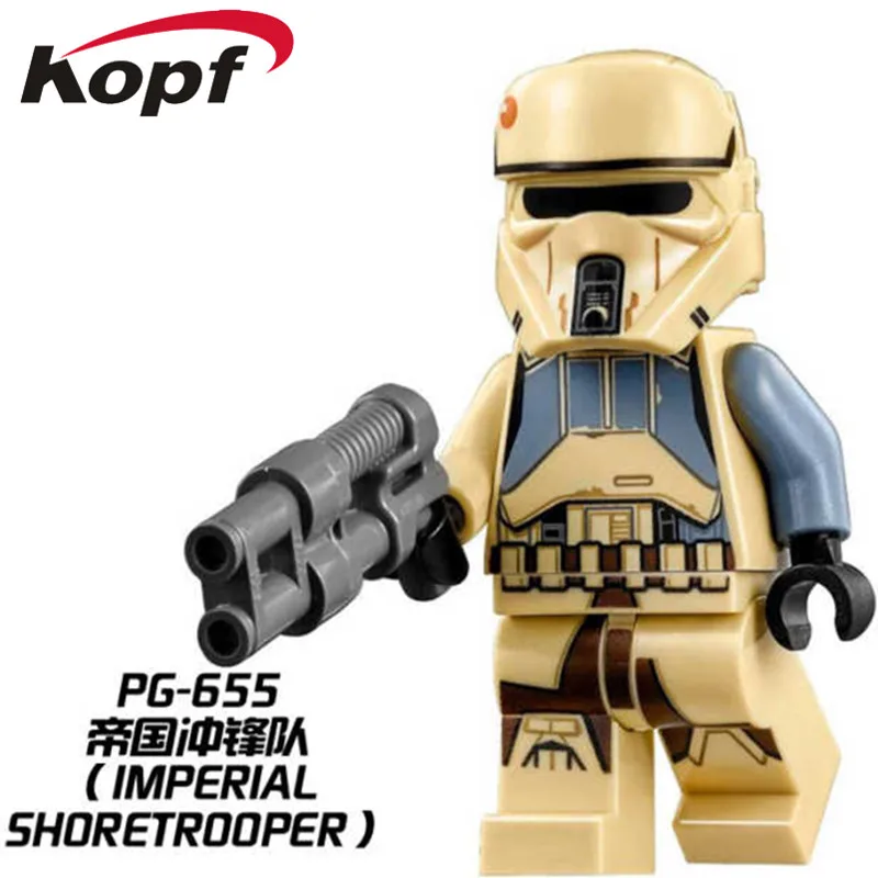 20 шт. PG756 Одиночная строительные блоки модель черный солдат коммандер кашыйк кирпичи фигурки Обучающие Детские Подарочные игрушки - Цвет: PG655 20Pcs No Box
