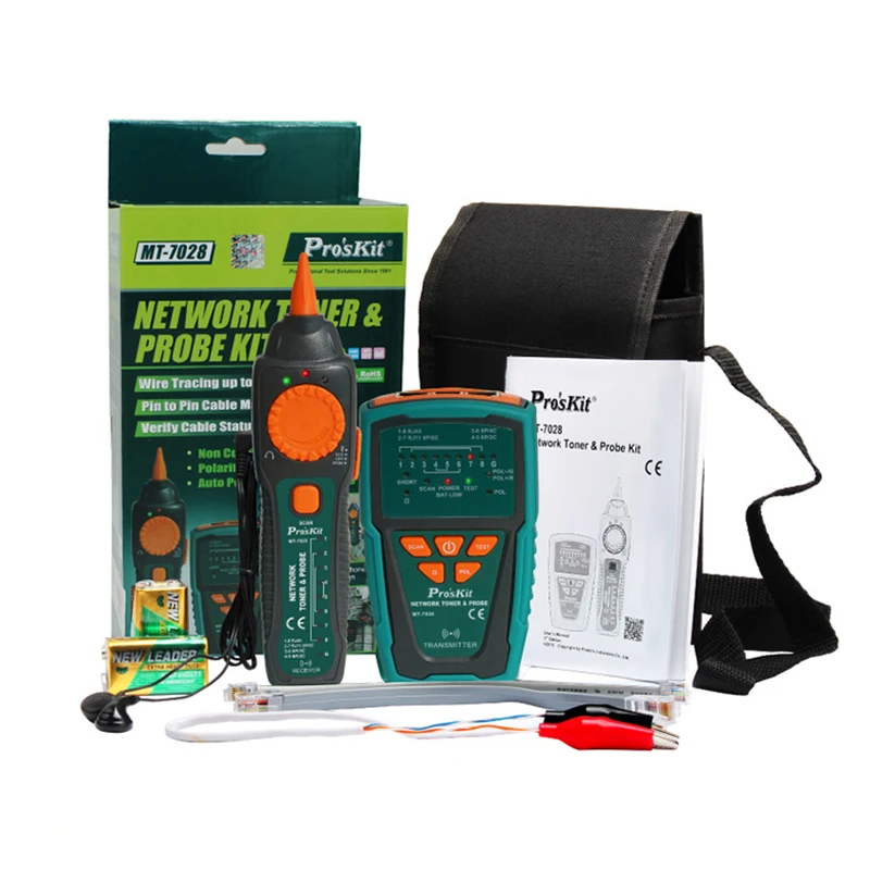 Pro'sKit MT 7028 комплект сетевого тонера для проверки аудио сети тестер линии