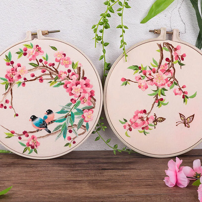 Китайский цветок DIY Набор для вышивания с кольцом для вышивки крестиком Рукоделие Шитье Искусство ремесло вышивка картина домашний декор