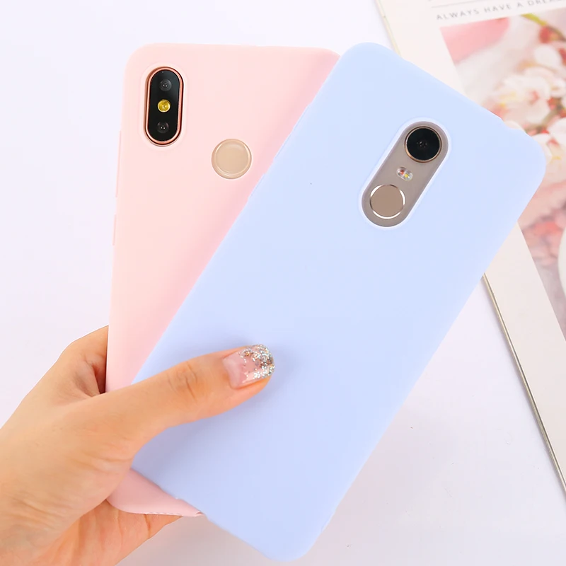 Силиконовый чехол карамельного цвета из ТПУ для Xiaomi Redmi Note 6 Pro 4X 4A 5A 6A 5 Plus S2 матовый