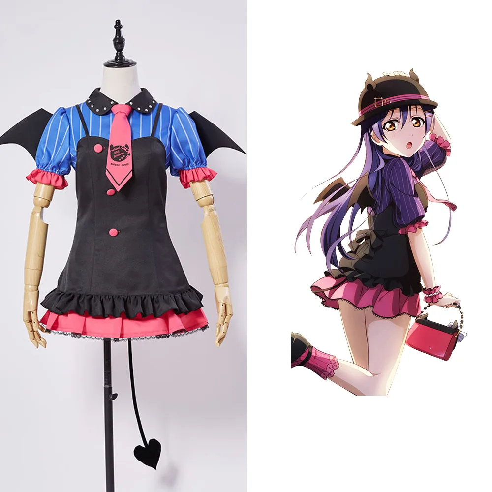 Люблю жить! LoveLive Новый UR Umi Sonoda маленький демон Униформа Хэллоуин Косплей Костюм