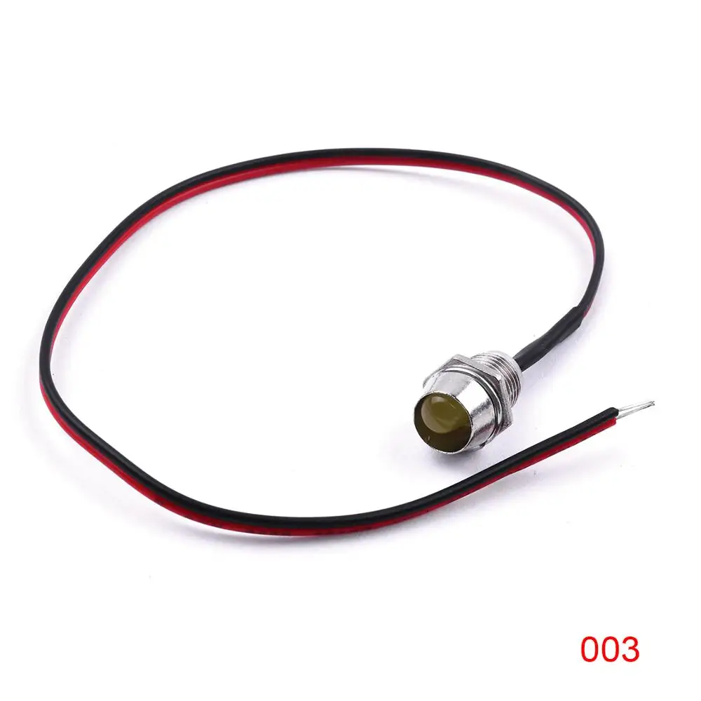 6 шт. DC12V LED 8 мм металлический индикатор водонепроницаемый IP65 сигнальная лампа