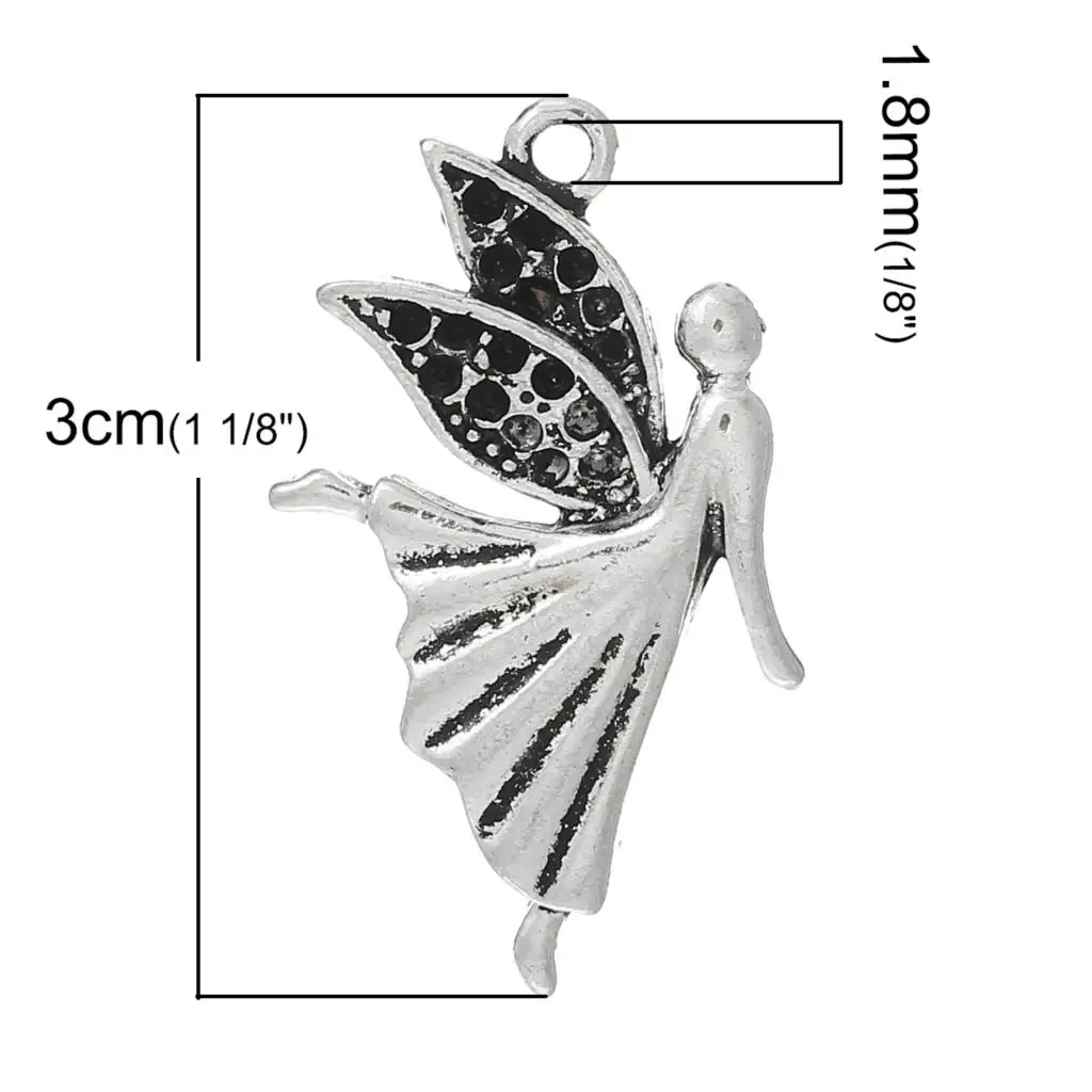 DoreenBeads из цинкового металлического сплава Очаровательные Подвески Феи