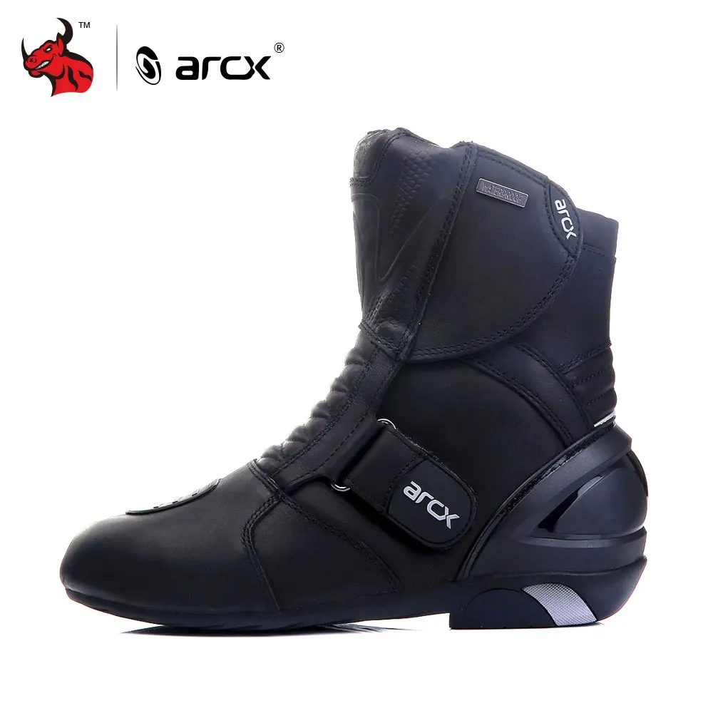 ARCX мужские мотоциклетные ботинки из натуральной коровьей кожи