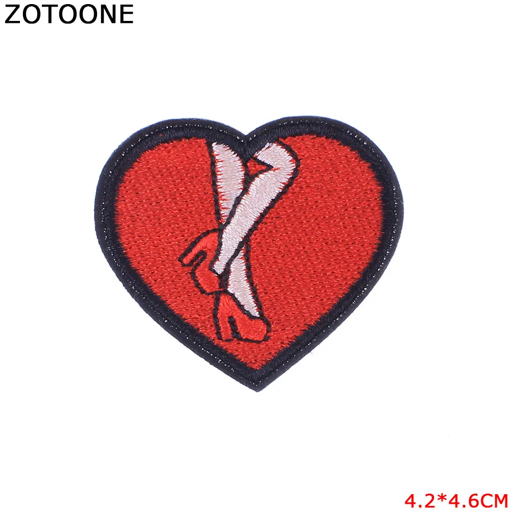 ZOTOONE блестки милое сердце патч для одежды вышивка патчи Аппликации для куртки одежда значки железные наклейки аппликация