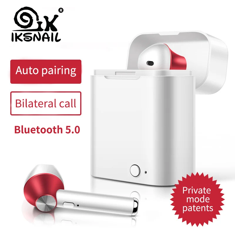 IKSNAIL Bluetooth 5 0 наушники СПЦ Беспроводной вкладыши Музыка комплект стерео гарнитура