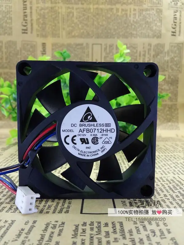 

Delta AFB0712HHD 7015 70*70*15MM DC 12V 0.30A 3 Lines CPU Cooling Fan