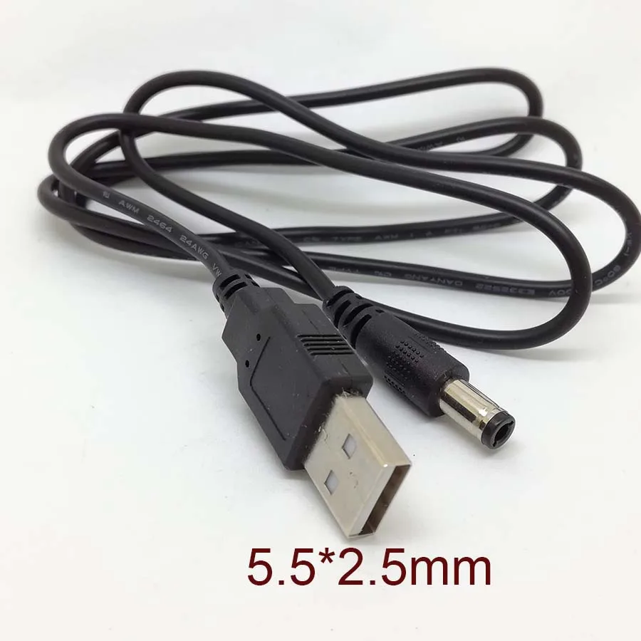 PC Laptop USB Male to 5V DC 5.5mm x 2.5mm Barrel Connector Power Cable Cord new | Электроника