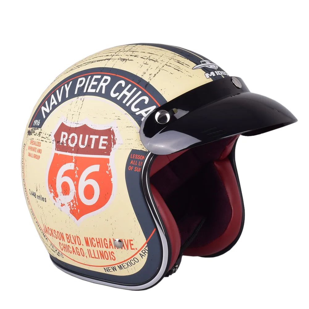 M109R Ретро Чоппер мотоциклетный шлем 3/4 с открытым лицом винтажный мото Casco Motocicleta
