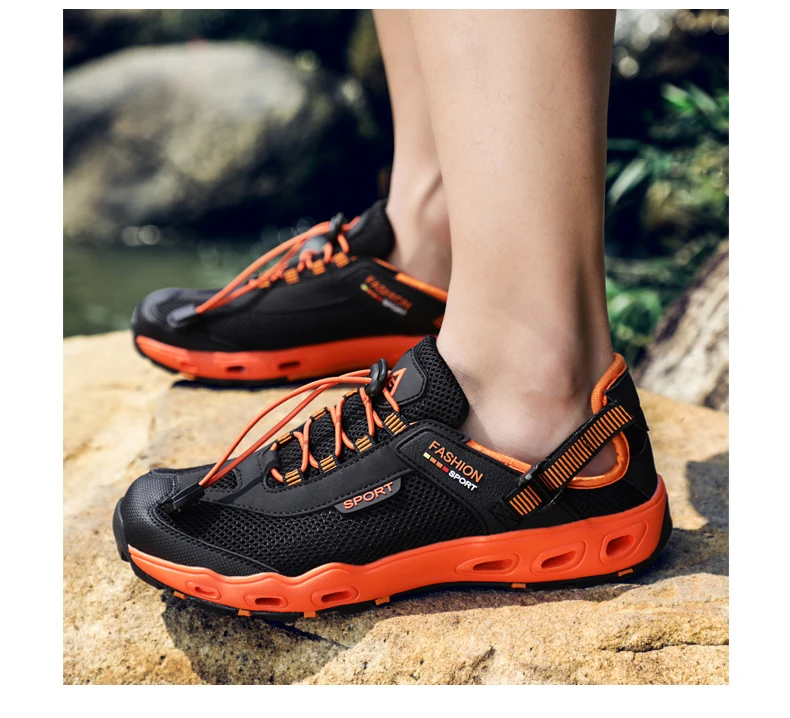 New Arrival Outdoor Aqua Shoes Sapatilhas Mulher Trekking Men Randonnee Scarpe Uomo Women Wading Upstream Breathable Mesh