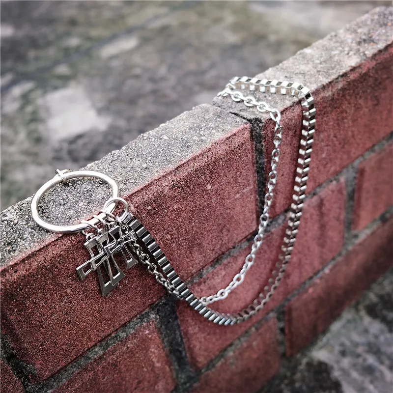 Новый Панк Хип-хоп мода для мужчин женщина пояс-цепочка на талию Многослойные