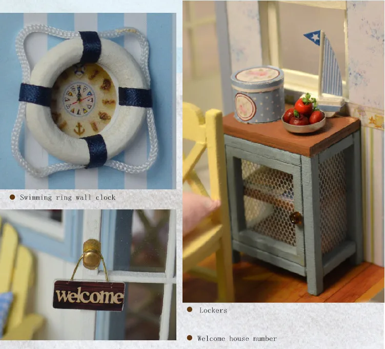 Милый дом для семьи DIY Дерево Happy Coast Новинка ручной работы дом подарки на год Декор для дома детские игрушки Brinquedos