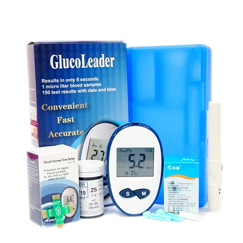 Глюкометры для измерения глюкозы в крови при диабете, прибор для измерения уровня сахара в крови, 50 полосок, 50 игл