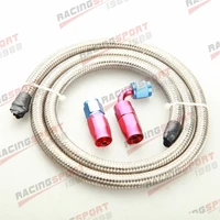 stainless steel braided an12 fuel gas line hose 1m swivel hose end fitting