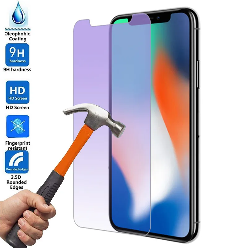 2 шт Премиум закаленное Стекло пленка для iPhone X/SE/5/5S/6/7/8 и анти отпечатков пальцев