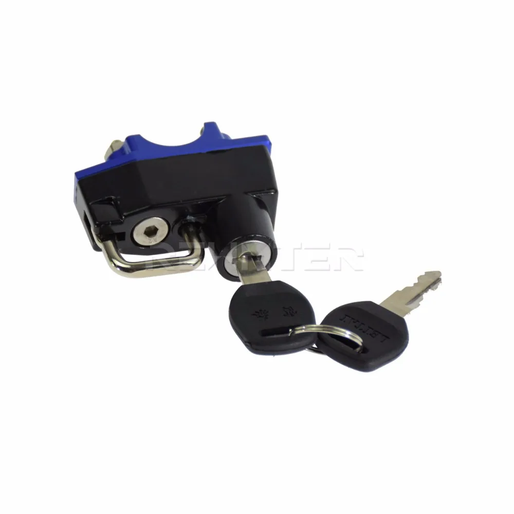 

Motorcycle Universal Helmet Lock Blue For YAMAHA MT-09 Tracer 2016 For YAMAHA MT 07 MT 09 2017 Aluminum