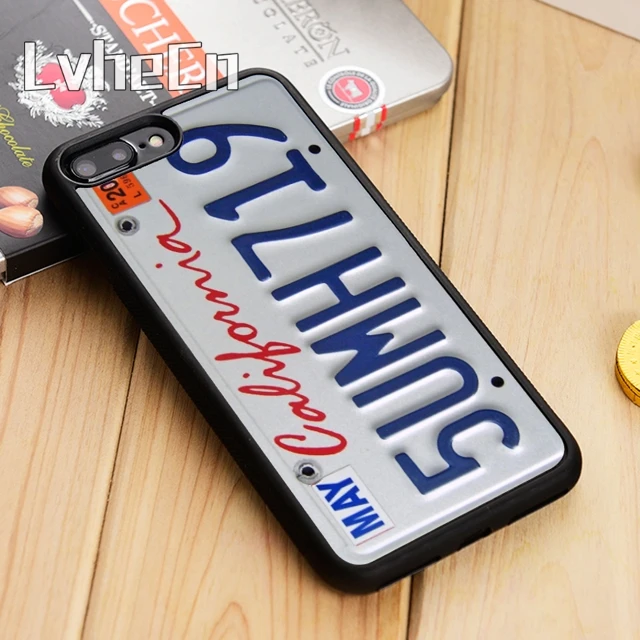 LvheCn чехол для телефона с номерным знаком Калифорния iPhone 5 6 s 7 8 plus 11 12 Pro X XR XS Max Samsung
