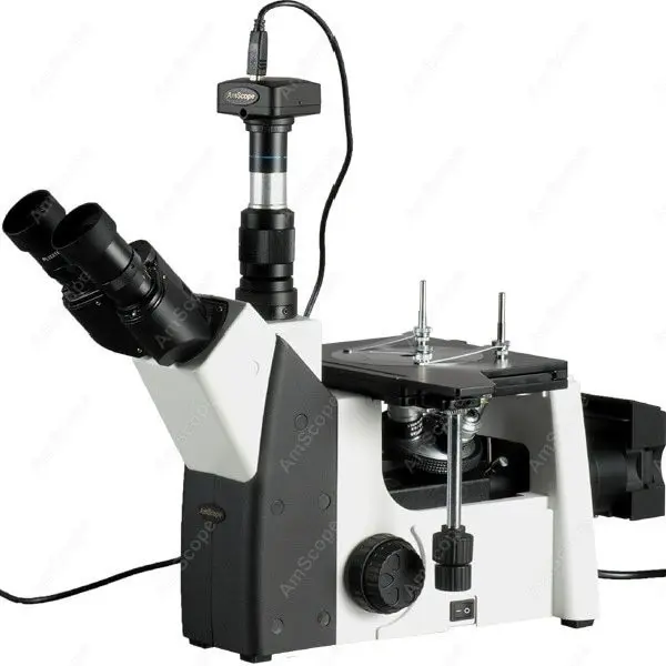 Inverted Trinocular металлургический микроскоп-AmScope поставки 50X-1250X микроскоп + 5MP камера |